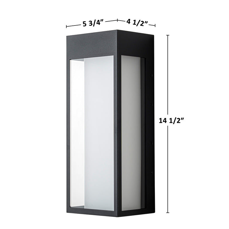 Black Modern Dimmable LED Indoor Outdoor Wall Light