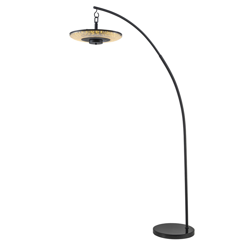 71.25 in. Matte Black Solar LED Outdoor Floor Lamp with Remote Control, Radar Motion Sensor, Adjustable Brightness & 3000K/6000K Light Modes