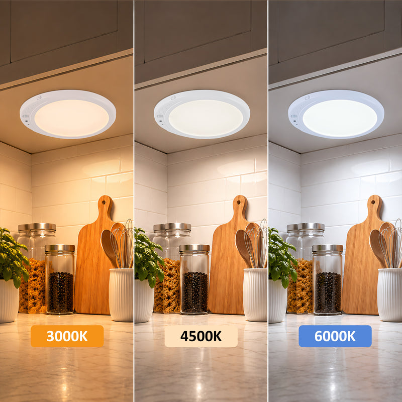 7.75 in. White Rechargeable Motion Sensor LED Flush Mount Ceiling Light with 3CCT and Dimmable Function