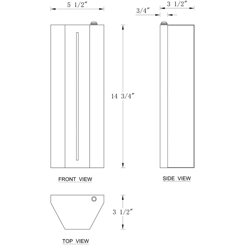 C Cattleya 14.75-Inch Dusk to Dawn Integrated LED Outdoor Wall Light with Tempered Glass,3000K Warm White (2-Pack)