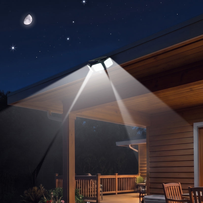 C Cattleya 2 Pack 3-Light 6500K LED Motion Sensor Solar Security Lights