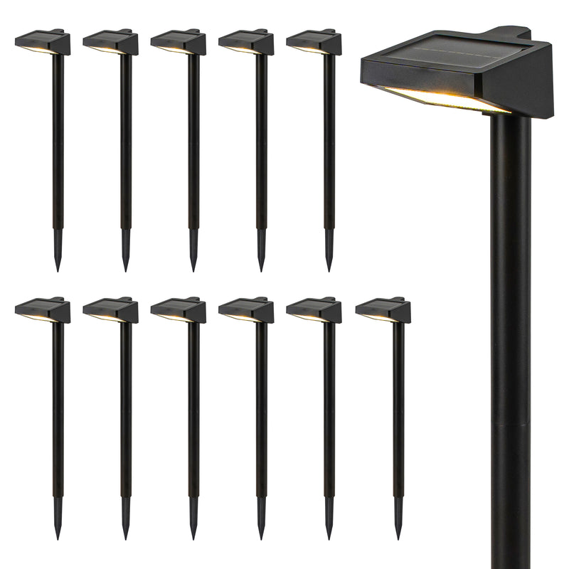 C Cattleya 19.25-Inch Black Integrated LED Outdoor Solar Landscape Path Light,3000K Warm White (12-Pack)  0 out of 5 stars be the first!