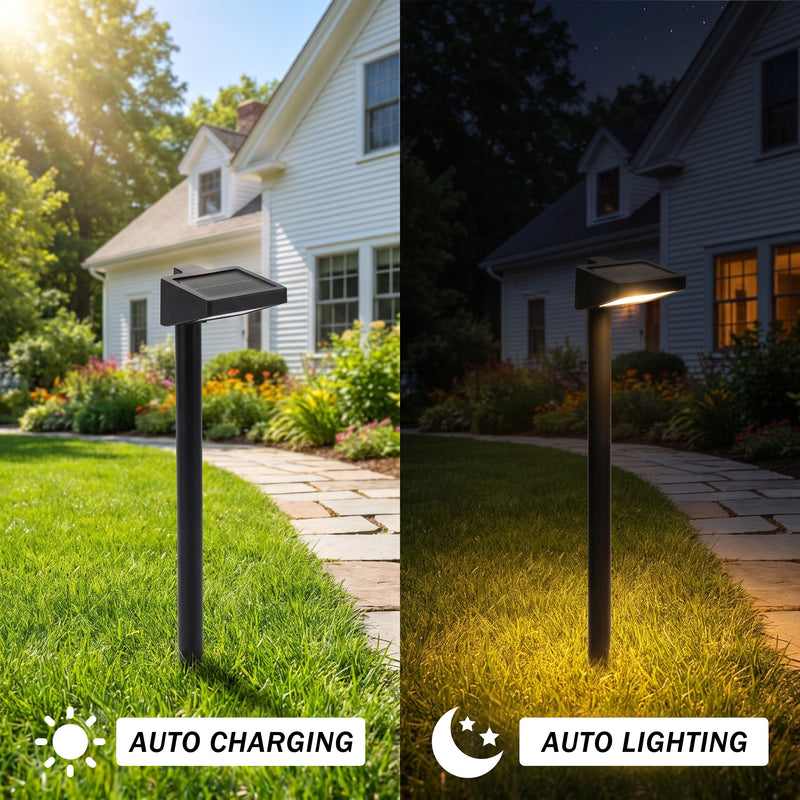 C Cattleya 19.25-Inch Black Integrated LED Outdoor Solar Landscape Path Light,3000K Warm White (12-Pack)  0 out of 5 stars be the first!
