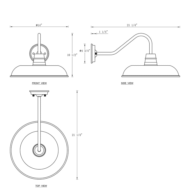 C Cattleya 2-Pack 10.5-Inch Black Outdoor Solar Barn Light with LED Bulbs
