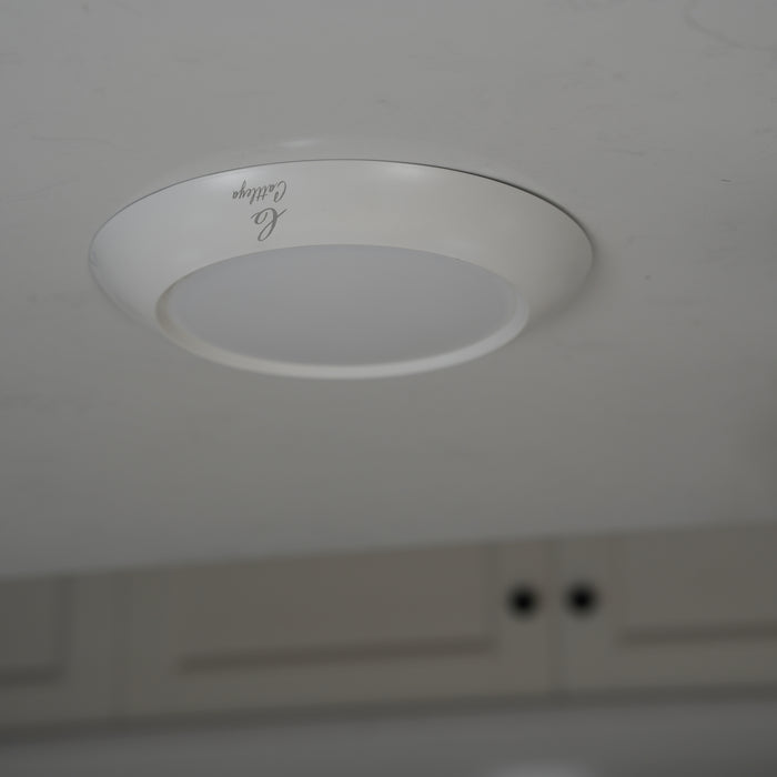 C Cattleya 7.5 in. Dimmable 15W 3000K LED Recessed Surface Mounted Round Disk Light(6-Pack)