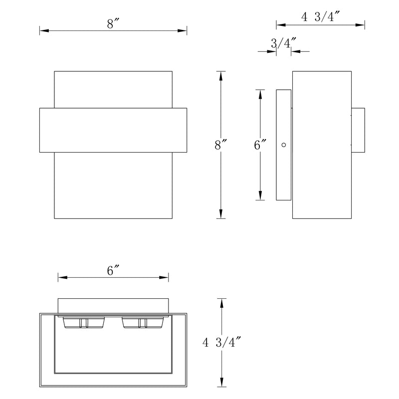 Matte Black Aluminum LED Wall Light