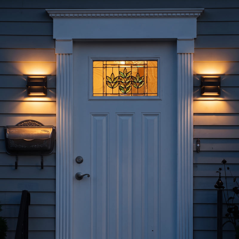 C Cattleya 7-Inch Matte Black Dusk to Dawn LED Outdoor Wall Light,Up & Down Lighting