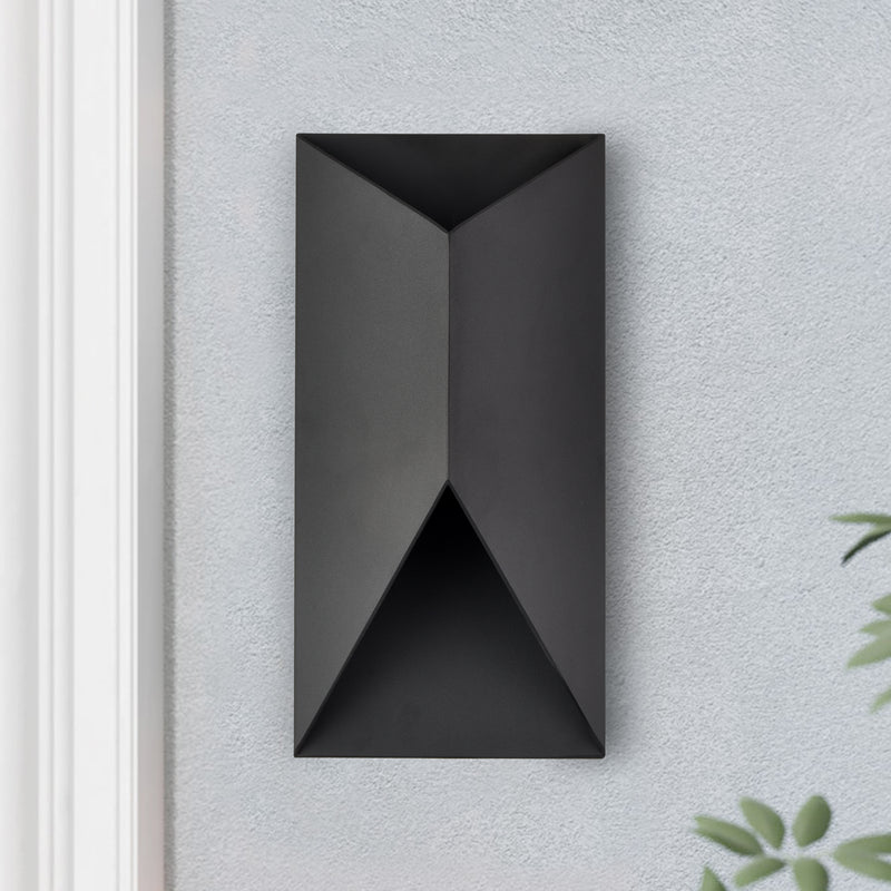 Matte Black Modern LED Outdoor Wall Light