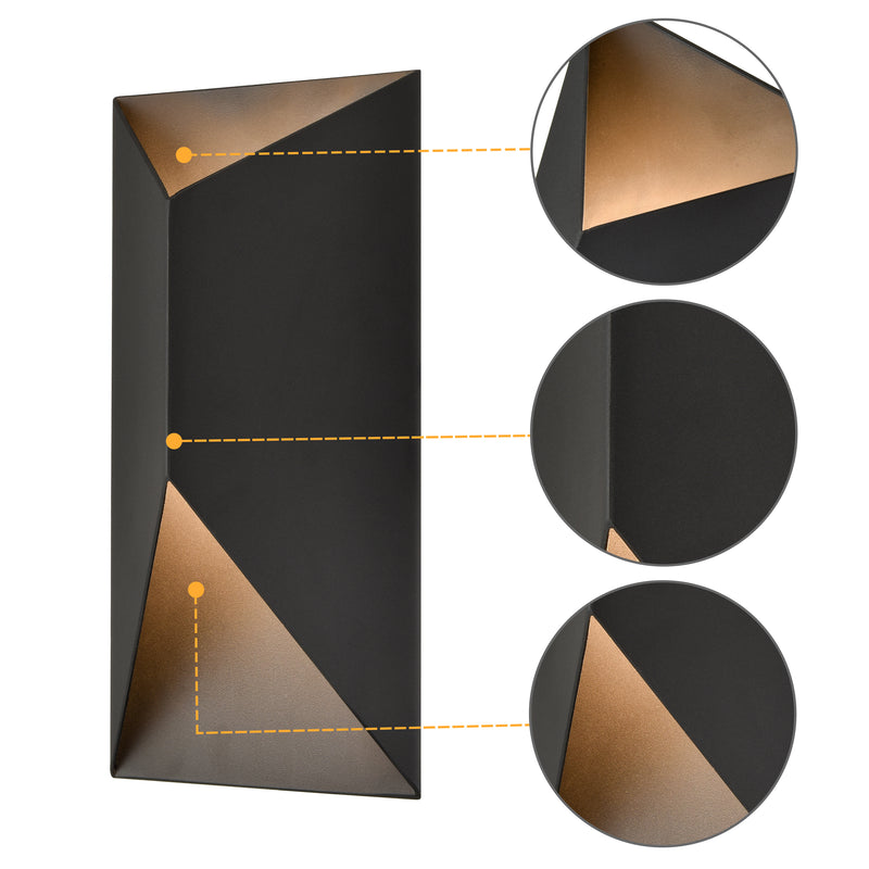 Matte Black Modern LED Outdoor Wall Light