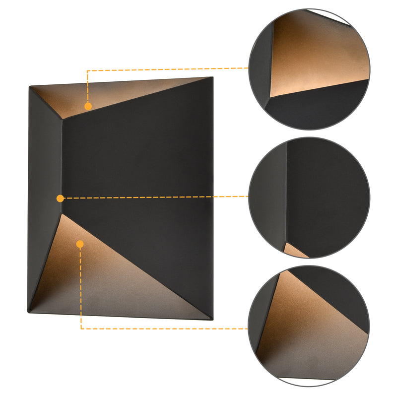 Matte Black Modern LED Outdoor Wall Light