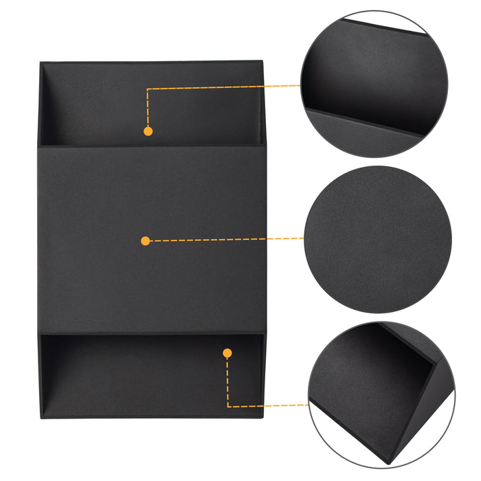 2-Light Matte Black Aluminum LED Outdoor Wall Lights(2-Pack)