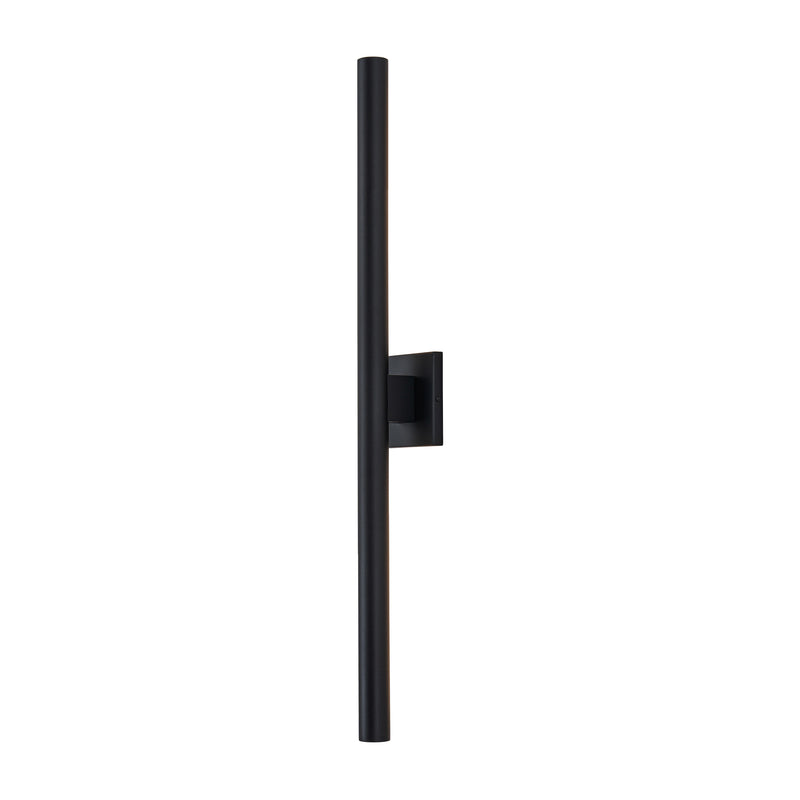 Black 2-Light 30W Dimmable LED Outdoor Wall Light with Frosted Glass Diffuser