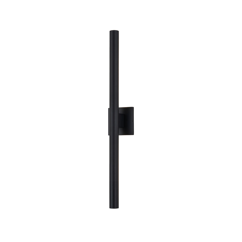 Black 2-Light 26W Dimmable LED Outdoor Wall Light with Frosted Glass Diffuser