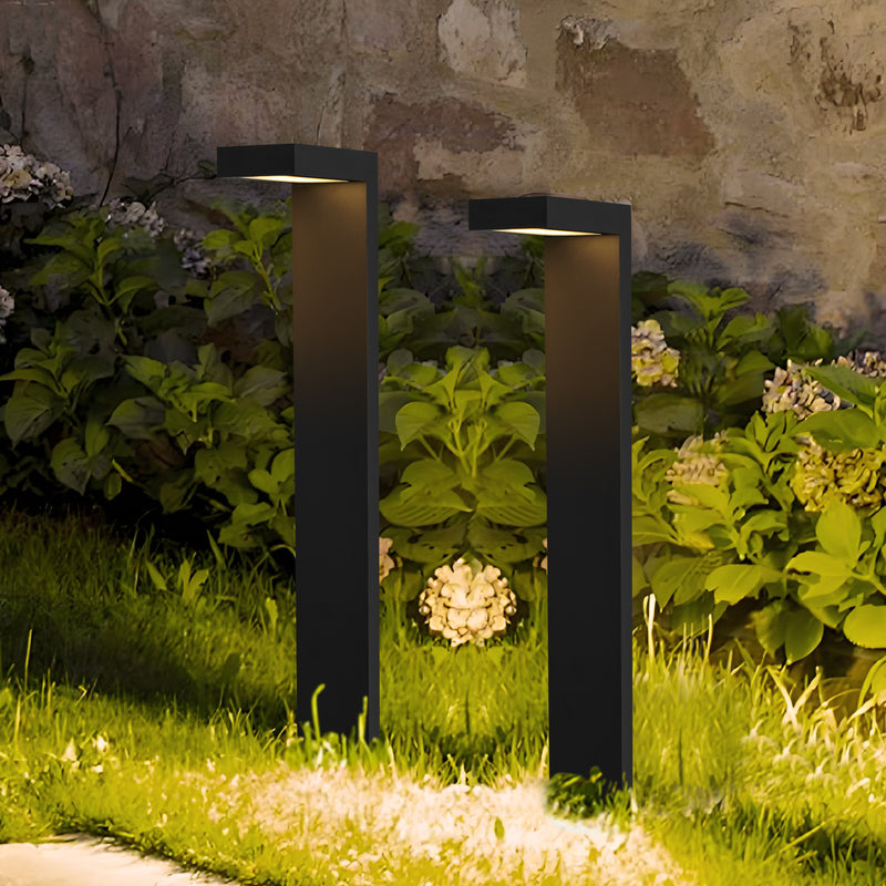 2-pack 3W Low Voltage Black Aluminum LED Outdoor Landscape Path Lights