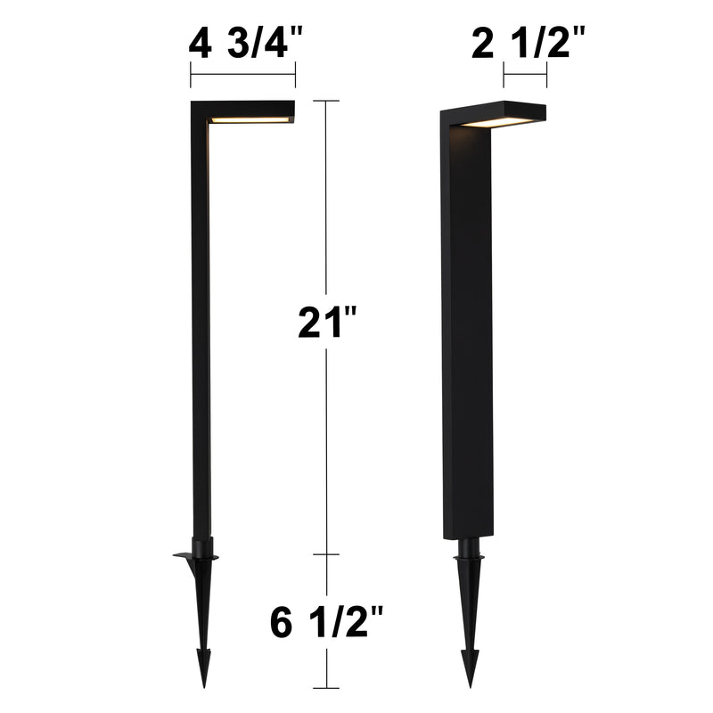 10-pack 4.5W Low Voltage Black Aluminum LED Outdoor Landscape Path Lights