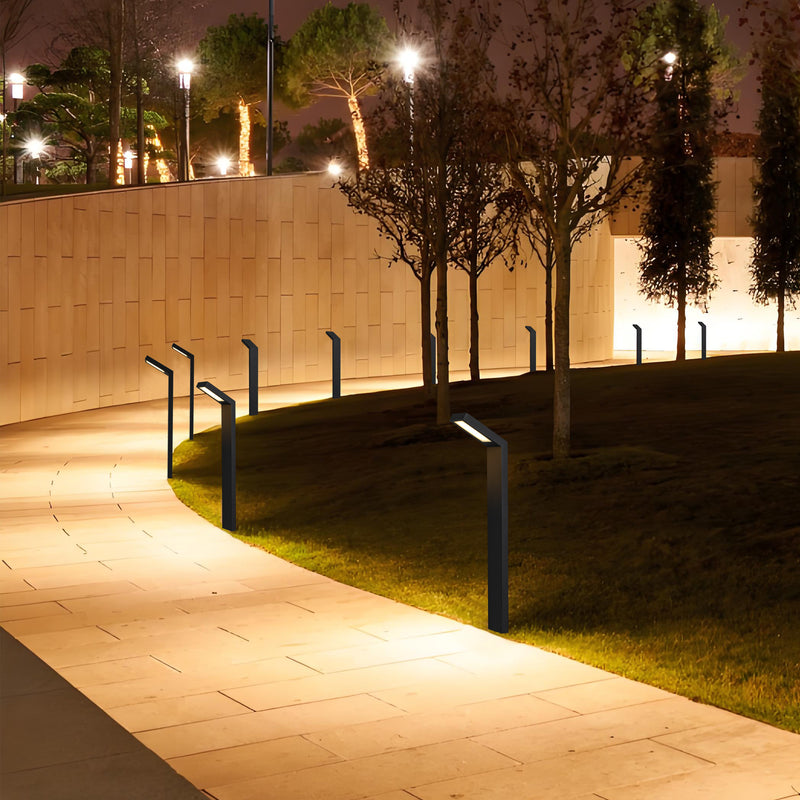 10-Pack Low-voltage Black Aluminum LED Landscape Path Lights with Frosted Glass Shade