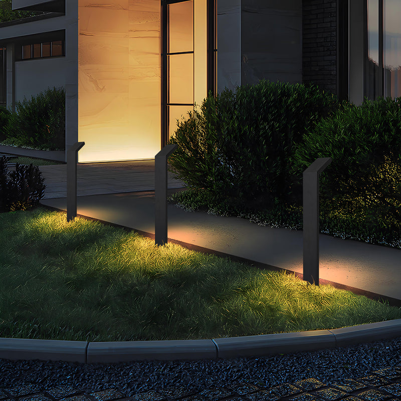 10-Pack Low-voltage Black Aluminum LED Landscape Path Lights with Frosted Glass Shade