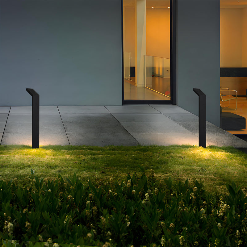 4-Pack Low-voltage Black Aluminum LED Landscape Path Lights with Frosted Glass Shade