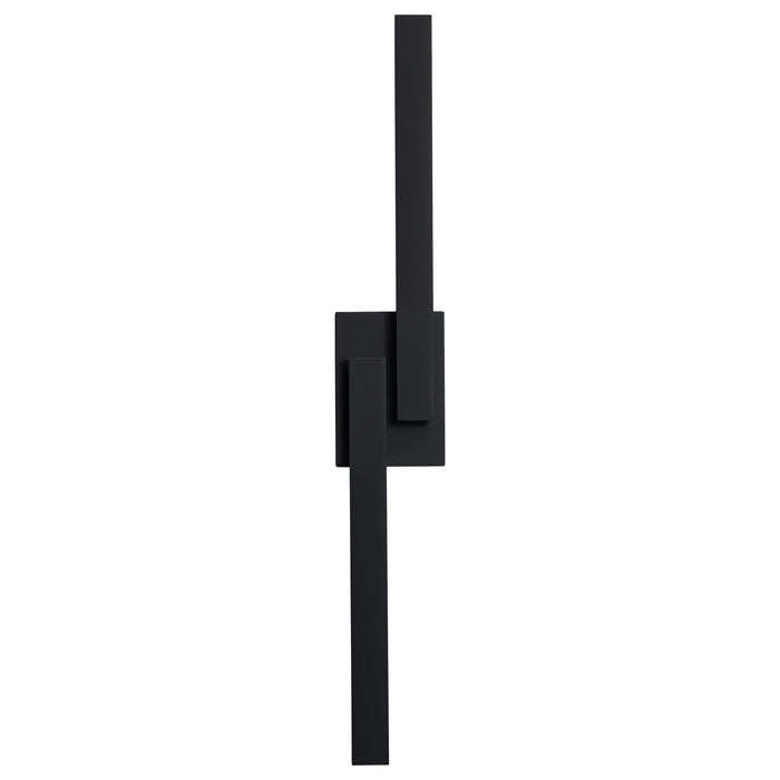 30in. Black Dimmable 26W LED Outdoor Wall Sconce with Frosted Glass