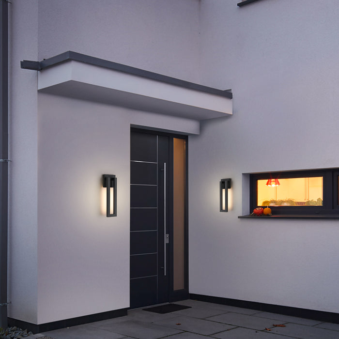 22.5in Matte Black Integrated LED Outdoor Wall Light