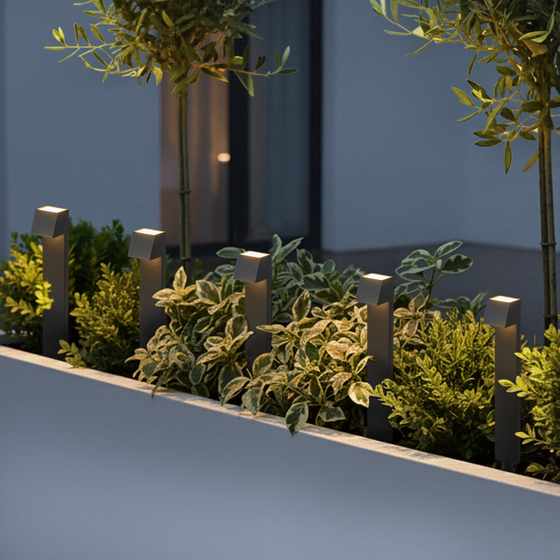23.25 in. Low Voltage Black Aluminum Hardwired Integrated LED Path Light with Acrylic Lens,Upward & Downward Lighting