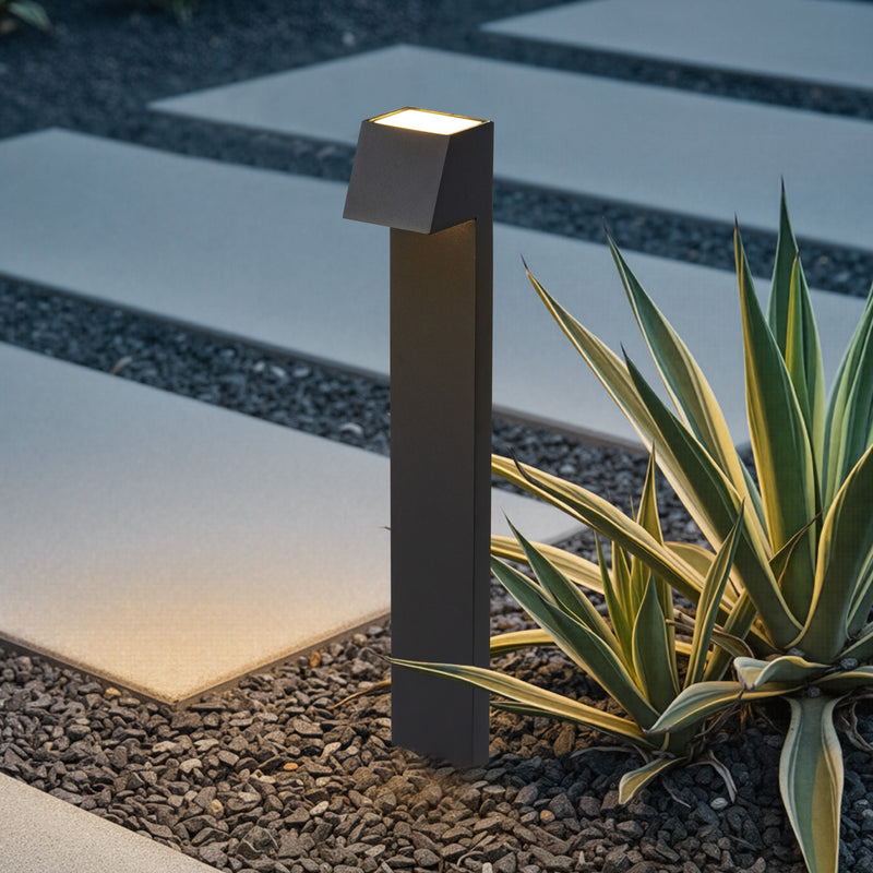 23.25 in. Low Voltage Black Aluminum Hardwired Integrated LED Path Light with Acrylic Lens,Upward & Downward Lighting