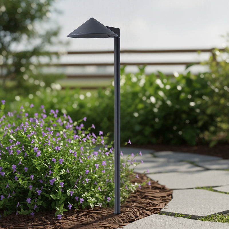 35inch Black Aluminum LED Path Lights with Acrylic Shade