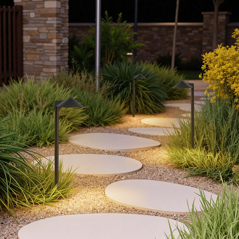 26.25inch Black Aluminum LED Path Lights with Acrylic Shade