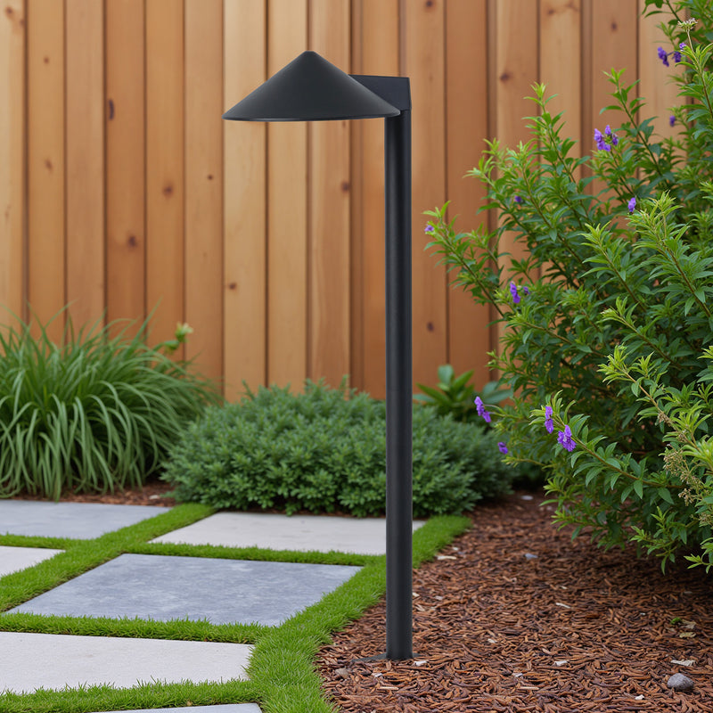 26.25inch Black Aluminum LED Path Lights with Acrylic Shade