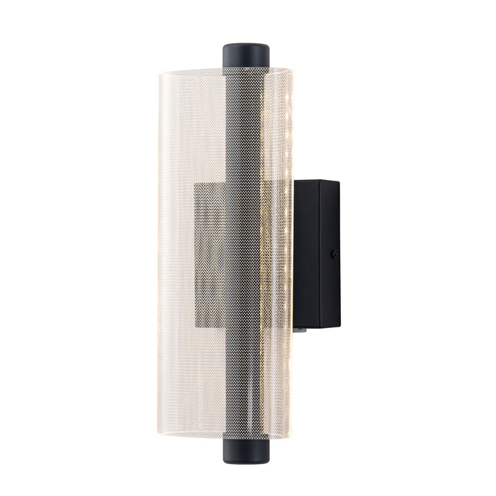 12.25in Dimmable LED Outdoor Wall Lantern Sconce with Etched Acrylic Shade,3000K/4000K/5000K