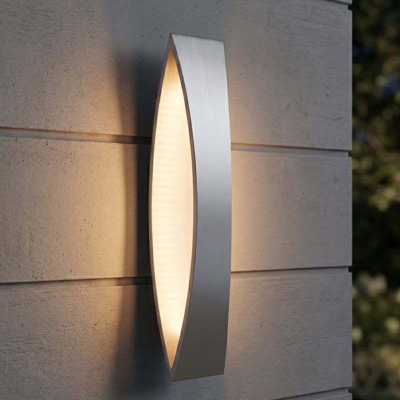Brushed Aluminum Finish Dimmable LED Outdoor Wall Light