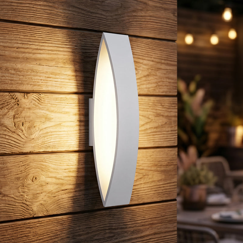 White Aluminum Dimmable LED Outdoor Wall Light