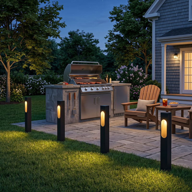 3W Low Voltage LED Path Light, 3000K Warm White, 45 Lumens, 12V AC/DC Landscape Pathway Light, Aluminum Housing with PC Lens, Outdoor Garden & Walkway Lighting（4-Pack)
