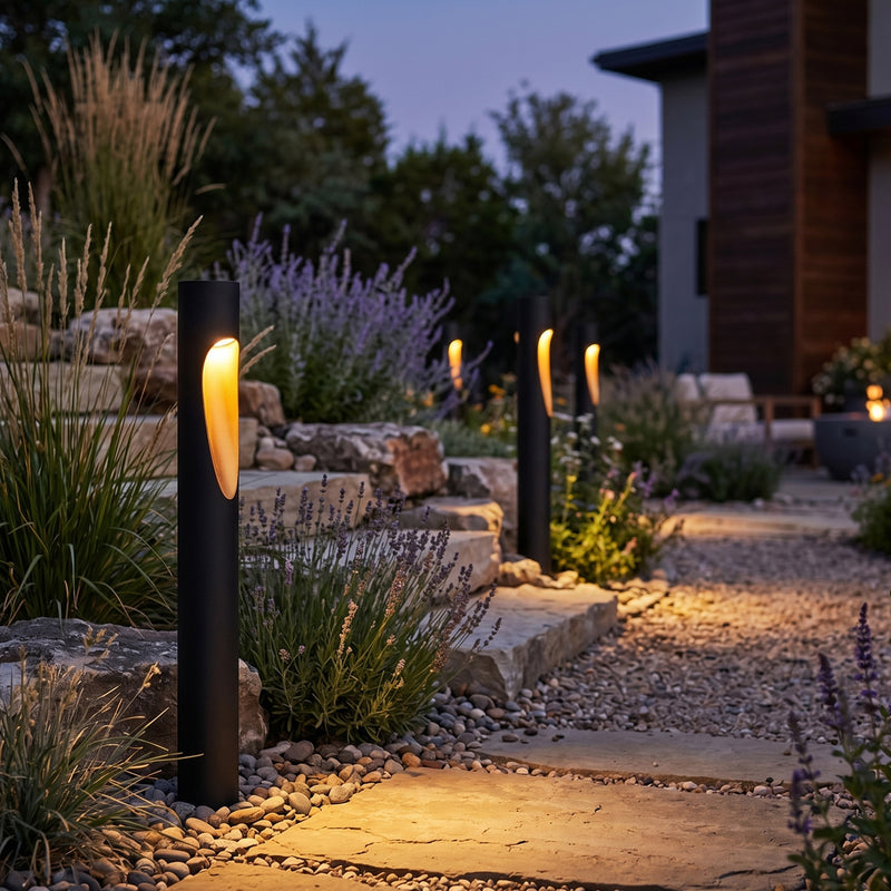 3W Low Voltage LED Path Light, 3000K Warm White, 45 Lumens, 12V AC/DC Landscape Pathway Light, Aluminum Housing with Gold Teardrop Cut-Out, Outdoor Garden Lighting (10-Pack)