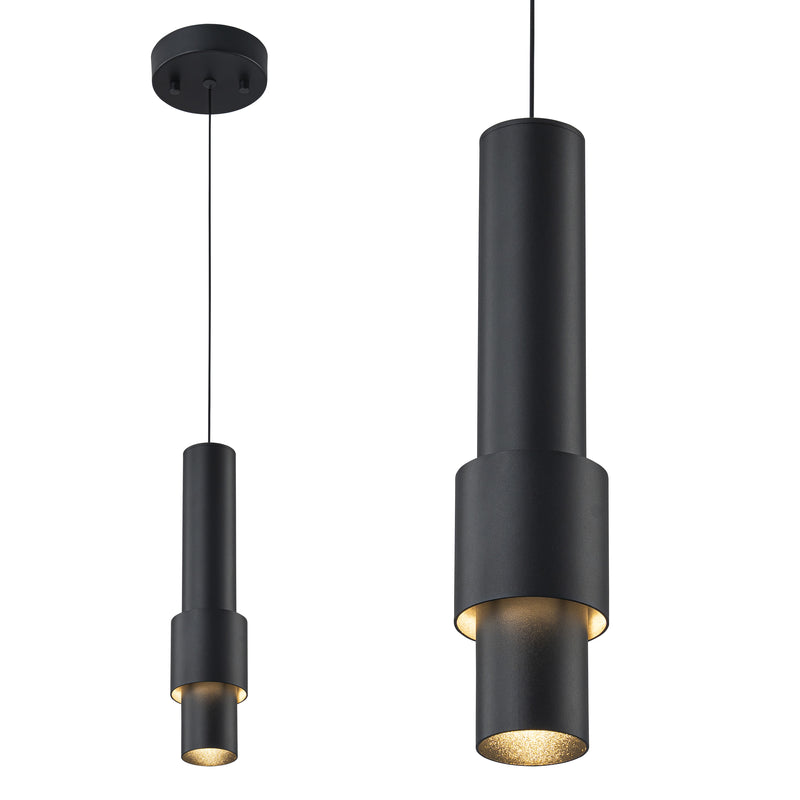 C Cattleya 83.5-Inch Matte Black Integrated LED 3000K Indoor Pendant Light
