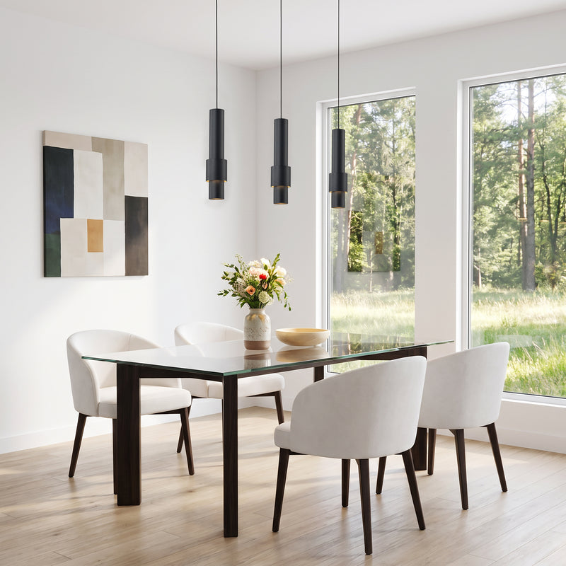 C Cattleya 83.5-Inch Matte Black Integrated LED 3000K Indoor Pendant Light