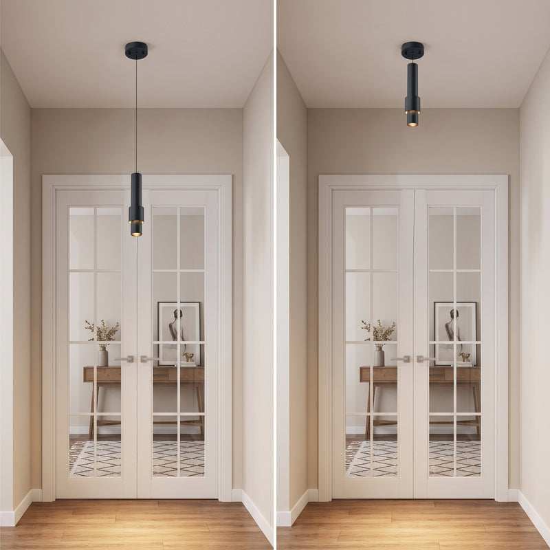 C Cattleya 83.5-Inch Matte Black Integrated LED 3000K Indoor Pendant Light