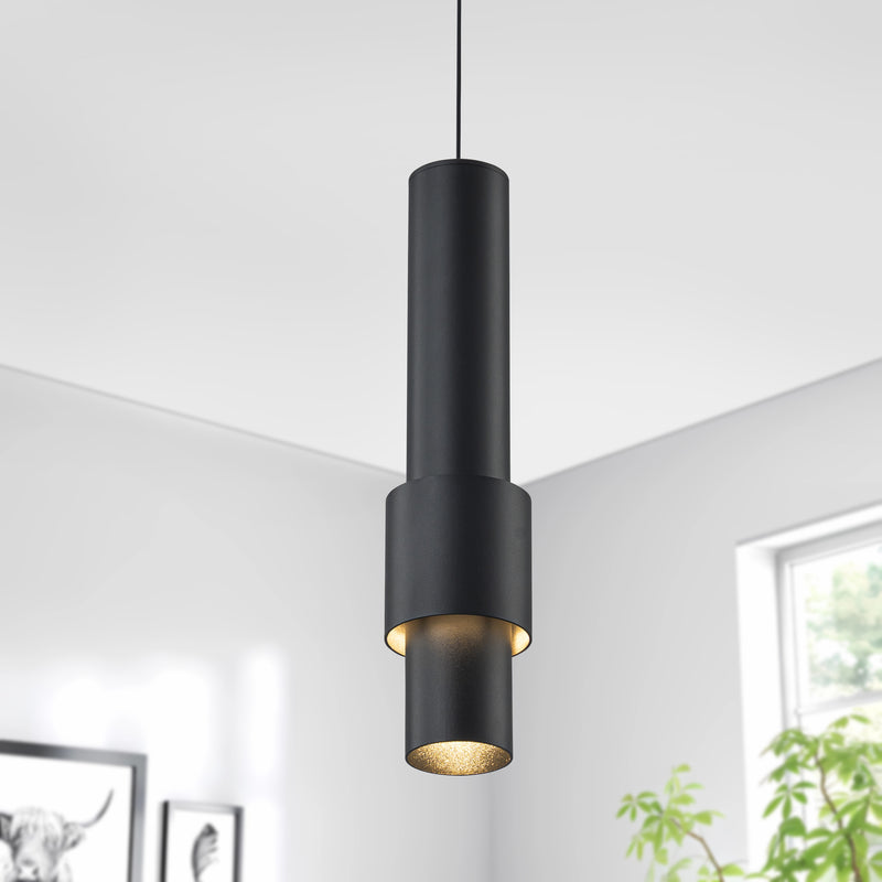 C Cattleya 83.5-Inch Matte Black Integrated LED 3000K Indoor Pendant Light