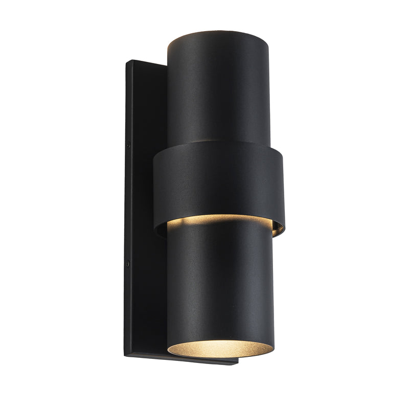 C Cattleya 11.75-Inch Matte Black Integrated LED 3000K Outdoor Wall Light