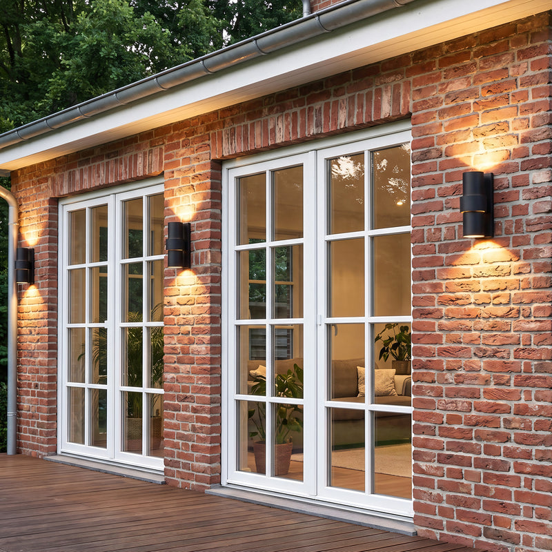 C Cattleya 11.75-Inch Matte Black Integrated LED 3000K Outdoor Wall Light