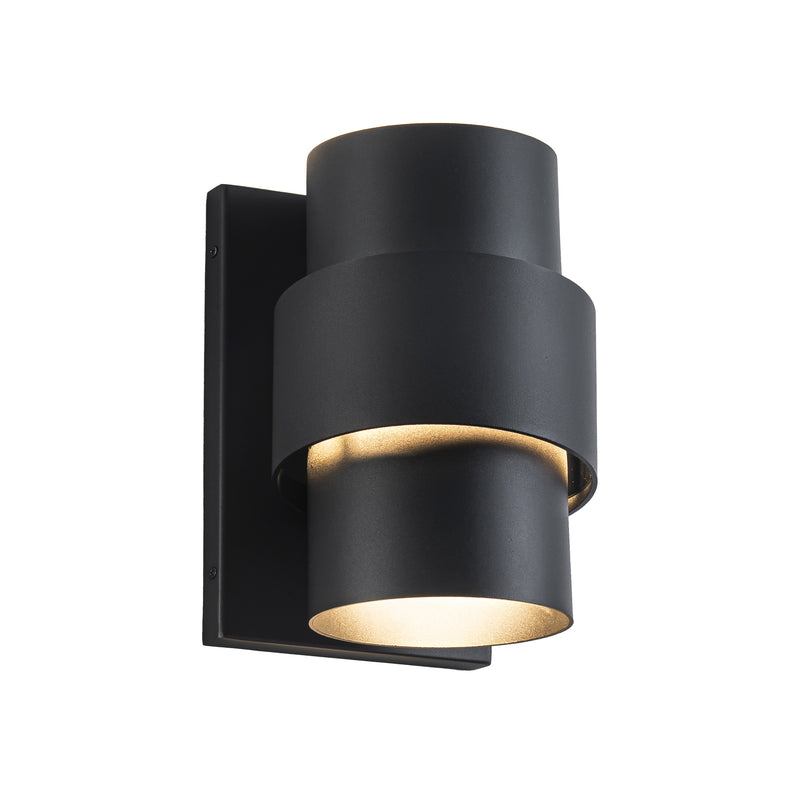 C Cattleya 6.75-Inch Matte Black Integrated LED 3000K Outdoor Wall Light