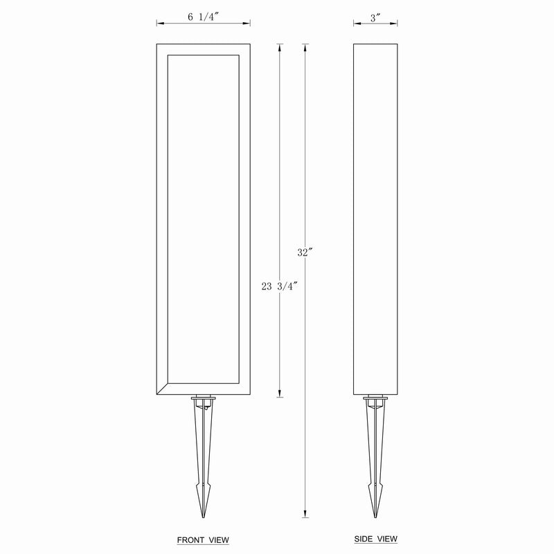 C Cattleya 8-Pack Modern Matte Black Low Voltage Integrated LED Landscape Path Lights,3000K Warm White
