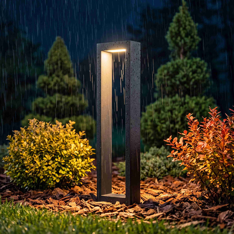 C Cattleya 8-Pack Modern Matte Black Low Voltage Integrated LED Landscape Path Lights,3000K Warm White