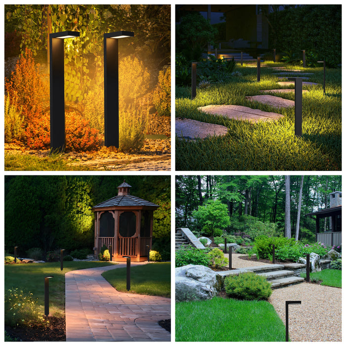 4.5W Low Voltage Black Aluminum LED Outdoor Landscape Path Lights (2-pack)
