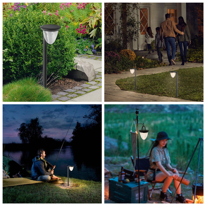 2 Pack Versatile LED Solar Path Light 3000K/6000K