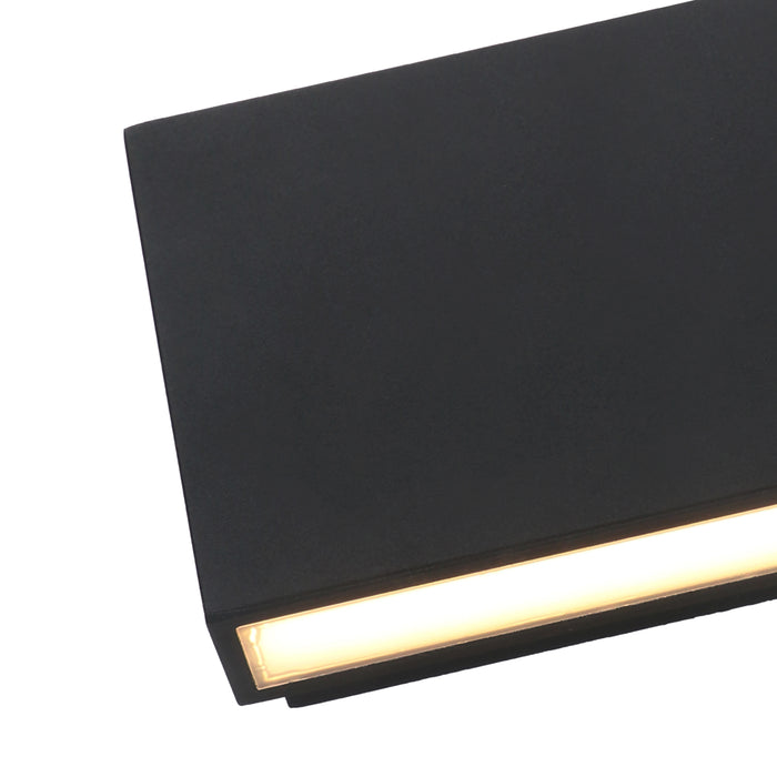 Black Aluminum LED Outdoor Wall Light