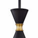 cattleyalighting Black 1-Light Black and White Hanging Pendant Light with Adjustable Height 708111933018
