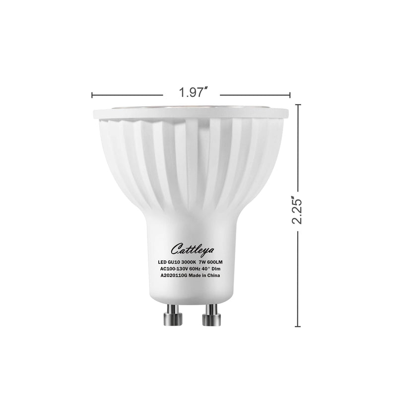 cattleyalighting (6-pack)75-Watt Equivalent GU10 Dimmable Recessed Track Lighting 90+ CRI Flood LED Light Bulb 3000K/5000K Warm White