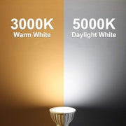 cattleyalighting (6-pack)75-Watt Equivalent GU10 Dimmable Recessed Track Lighting 90+ CRI Flood LED Light Bulb 3000K/5000K Warm White