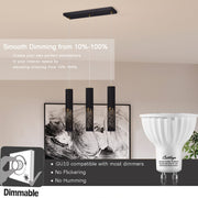cattleyalighting (6-pack)75-Watt Equivalent GU10 Dimmable Recessed Track Lighting 90+ CRI Flood LED Light Bulb 3000K/5000K Warm White